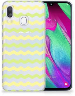 B2Ctelecom Samsung Galaxy A40 TPU Siliconen Cover Waves Yellow