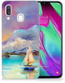 B2Ctelecom Samsung Galaxy A40 TPU Siliconen Hoesje Boat