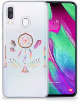 B2Ctelecom Samsung Galaxy A40 TPU-siliconen Hoesje Boho Dreamcatcher