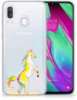 B2Ctelecom Samsung Galaxy A40 TPU Siliconen Hoesje Horse Color