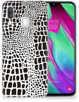 B2Ctelecom Samsung Galaxy A40 TPU-siliconen Hoesje Slangenprint