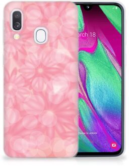 B2Ctelecom Samsung Galaxy A40 TPU Siliconen Hoesje Spring Flowers