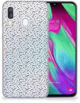 B2Ctelecom Samsung Galaxy A40 TPU Siliconen Hoesje Stripes Dots