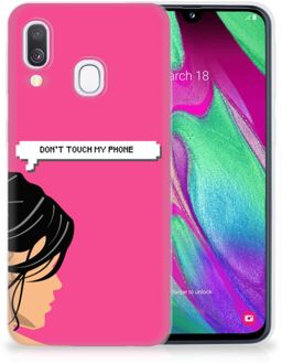 B2Ctelecom Samsung Galaxy A40 TPU Siliconen Hoesje Woman DTMP