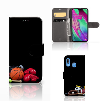 B2Ctelecom Samsung Galaxy A40 Wallet Case met Pasjes Sports