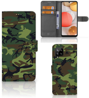 B2Ctelecom Samsung Galaxy A42 5G Portemonnee hoesje Army Dark