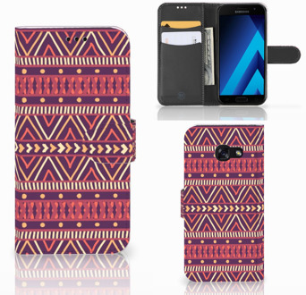 B2Ctelecom Samsung Galaxy A5 2017 Bookcase Hoesje Aztec Purple