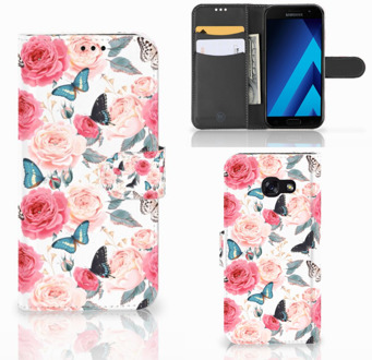 B2Ctelecom Samsung Galaxy A5 2017 Bookcase Hoesje Butterfly Roses