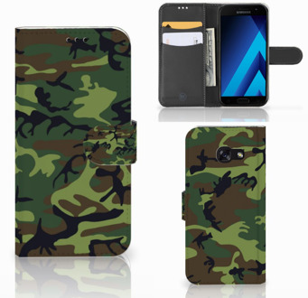 B2Ctelecom Samsung Galaxy A5 2017 Bookcase Hoesje Design Army Dark