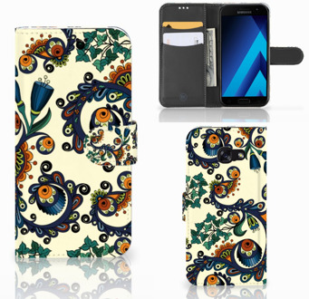 B2Ctelecom Samsung Galaxy A5 2017 Bookcase Hoesje Design Barok Flower