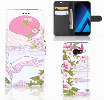 B2Ctelecom Samsung Galaxy A5 2017 Bookcase Hoesje Design Bird Standing