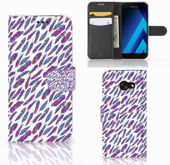 B2Ctelecom Samsung Galaxy A5 2017 Bookcase Hoesje Design Feathers Color