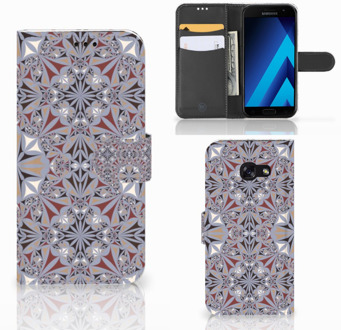 B2Ctelecom Samsung Galaxy A5 2017 Bookcase Hoesje Design Flower Tiles