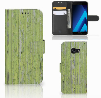 B2Ctelecom Samsung Galaxy A5 2017 Bookcase Hoesje Design Green Wood