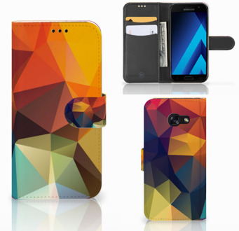 B2Ctelecom Samsung Galaxy A5 2017 Bookcase Hoesje Design Polygon Color