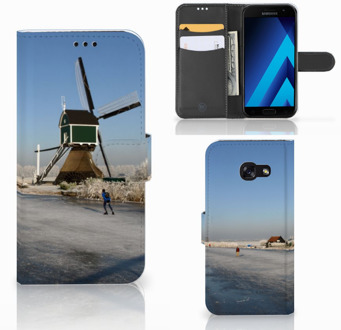 B2Ctelecom Samsung Galaxy A5 2017 Bookcase Hoesje Design Schaatsers