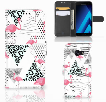 B2Ctelecom Samsung Galaxy A5 2017 Bookcase Hoesje Flamingo Triangle