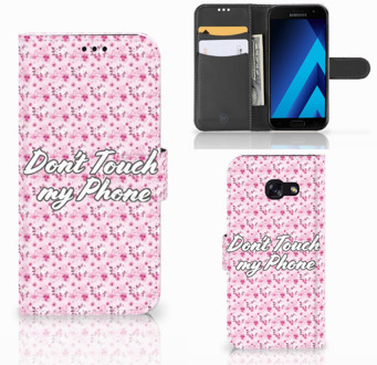 B2Ctelecom Samsung Galaxy A5 2017 Bookcase Hoesje Flowers Pink DTMP