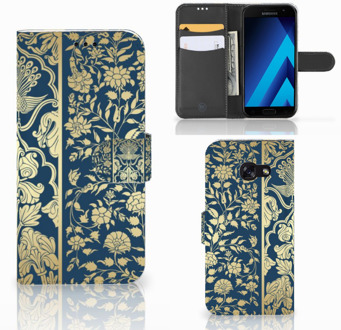 B2Ctelecom Samsung Galaxy A5 2017 Bookcase Hoesje Golden Flowers