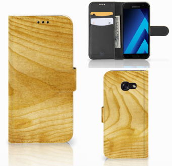 B2Ctelecom Samsung Galaxy A5 2017 Bookcase Hoesje Licht Hout