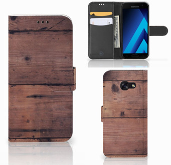 B2Ctelecom Samsung Galaxy A5 2017 Bookcase Hoesje Old Wood