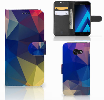 B2Ctelecom Samsung Galaxy A5 2017 Bookcase Hoesje Polygon Dark