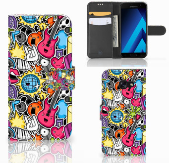 B2Ctelecom Samsung Galaxy A5 2017 Bookcase Hoesje Punk Rock