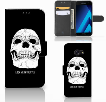 B2Ctelecom Samsung Galaxy A5 2017 Bookcase Hoesje Skull Eyes