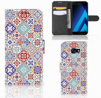 B2Ctelecom Samsung Galaxy A5 2017 Bookcase Hoesje Tiles Color