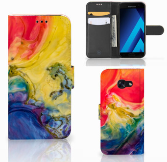 B2Ctelecom Samsung Galaxy A5 2017 Bookcase Hoesje Watercolor Dark