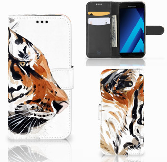 B2Ctelecom Samsung Galaxy A5 2017 Bookcase Hoesje Watercolor Tiger