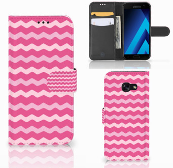 B2Ctelecom Samsung Galaxy A5 2017 Bookcase Hoesje Waves Pink