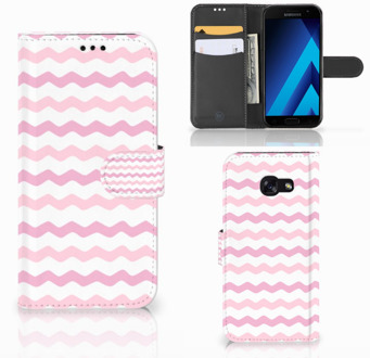 B2Ctelecom Samsung Galaxy A5 2017 Bookcase Hoesje Waves Roze