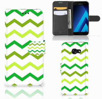 B2Ctelecom Samsung Galaxy A5 2017 Bookcase Hoesje Zigzag Groen