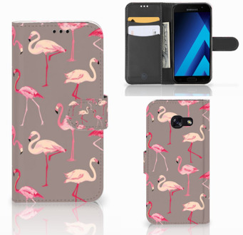 B2Ctelecom Samsung Galaxy A5 2017 Uniek Flamingo's Design