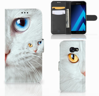 B2Ctelecom Samsung Galaxy A5 2017 Uniek Witte Kat Design