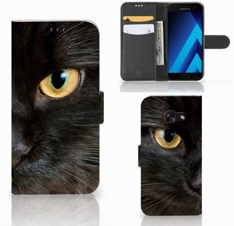 B2Ctelecom Samsung Galaxy A5 2017 Uniek Zwarte Kat Design