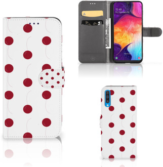 B2Ctelecom Samsung Galaxy A50 Book Cover Cherries