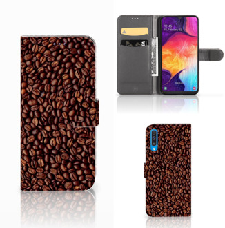 B2Ctelecom Samsung Galaxy A50 Book Cover Koffiebonen