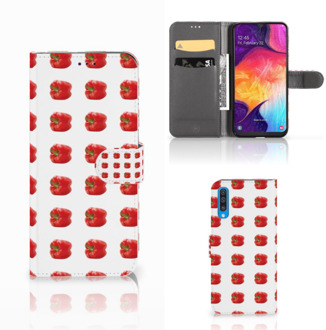 B2Ctelecom Samsung Galaxy A50 Book Cover Paprika Red