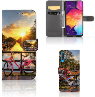 B2Ctelecom Samsung Galaxy A50 Flip Cover Amsterdamse Grachten