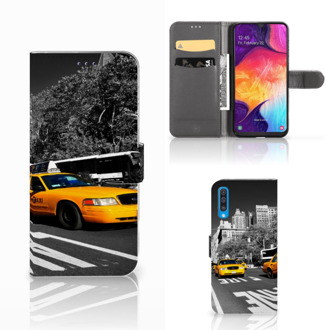 B2Ctelecom Samsung Galaxy A50 Flip Cover New York Taxi