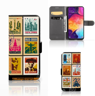 B2Ctelecom Samsung Galaxy A50 Flip Cover Postzegels