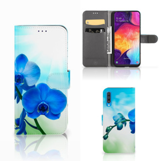 B2Ctelecom Samsung Galaxy A50 Hoesje Orchidee Blauw