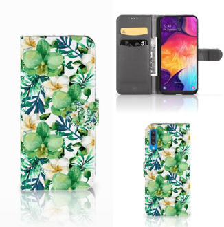 B2Ctelecom Samsung Galaxy A50 Hoesje Orchidee Groen