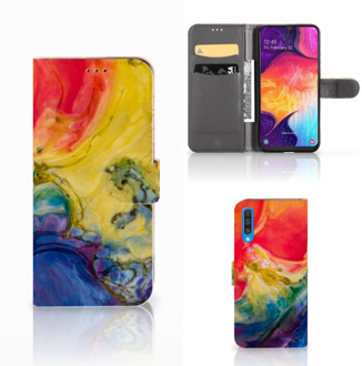 B2Ctelecom Samsung Galaxy A50 Hoesje Watercolor Dark