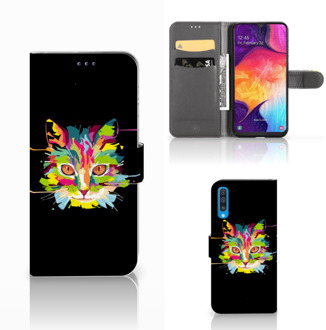 B2Ctelecom Samsung Galaxy A50 Leuk Hoesjes Cat Color