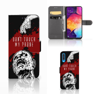 B2Ctelecom Samsung Galaxy A50 Portemonnee hoesje Zombie Blood