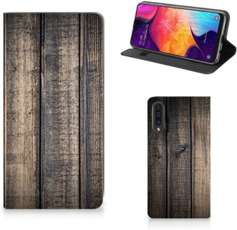 B2Ctelecom Samsung Galaxy A50 Standcase Hoesje Design Steigerhout