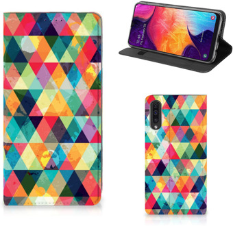 B2Ctelecom Samsung Galaxy A50 Standcase Hoesje Geruit